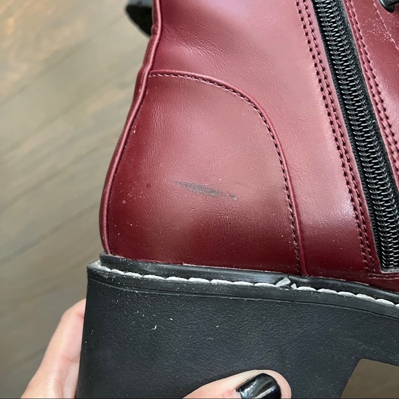 Madden girl Carra burdungy combat zip up boots size 6.5 - Picture 3 of 6